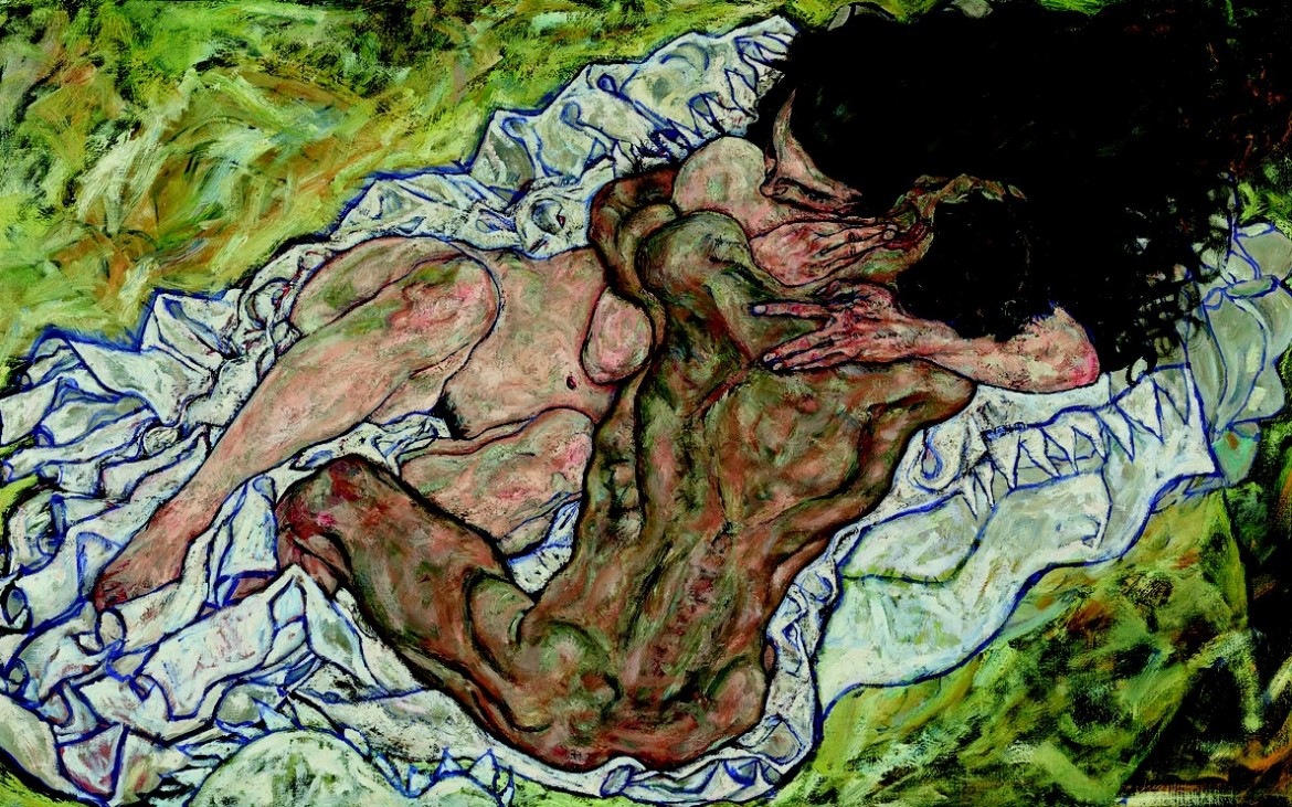 Egon Schiele Die Umarmung – Liebespaar II, 1913 Öl auf Leinwand / oil on canvas, 100 x 170 cm Österreichische Galerie Belvedere, Sammlung / collection Heinrich Rieger, seit / since 1950 Photo: Österreichische Galerie Belvedere