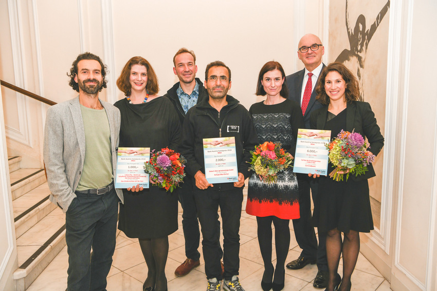 UniCredit Bank Austria Sozial Preis, die glücklichen GewinnerInnen, Wien 2018, Bild © Oreste Schaller