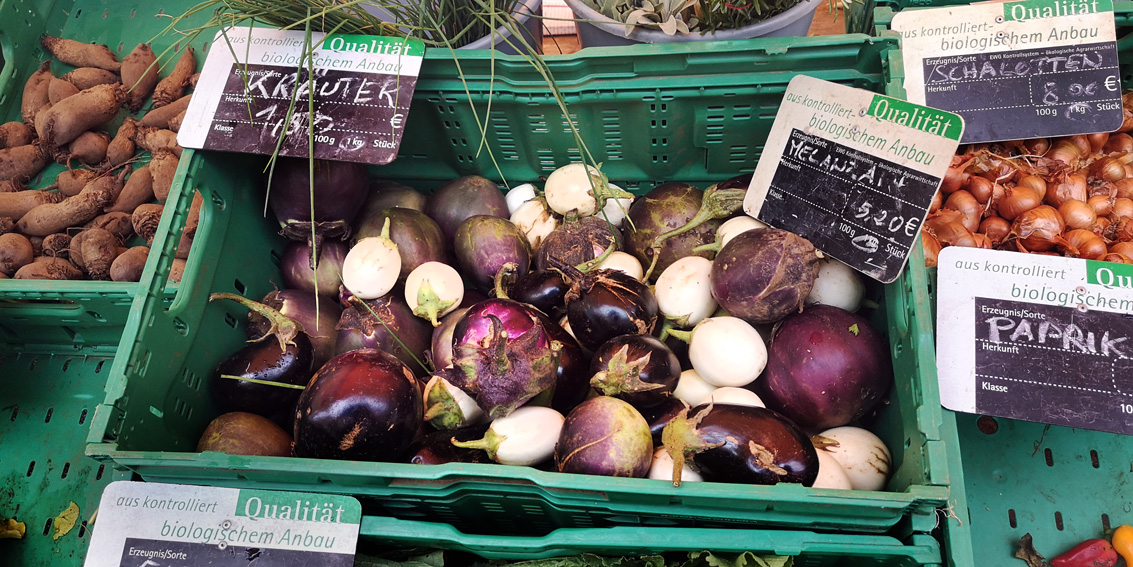 Melanzani, Vielfalt auf dem Markt im Herbst, Bild (c) Mischa Reska - kekinwien.at